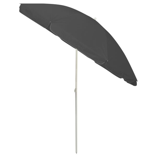 vidaXL Umbrelă de soare de plajă, antracit, 240 cm