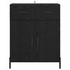 vidaXL Bufet cu sertar Stejar Negru 69,5 x 34 x 90 cm Lemn compozit