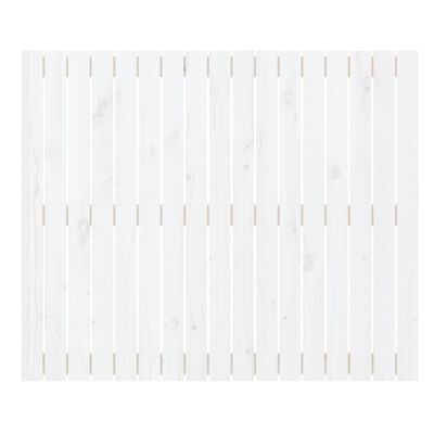 vidaXL Tăblie de pat pentru perete, alb, 108x3x90 cm, lemn masiv pin