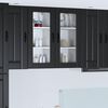vidaXL Dulap de bucătărie 2 pcs Negru 40 x 31 x 80 cm Lemn compozit