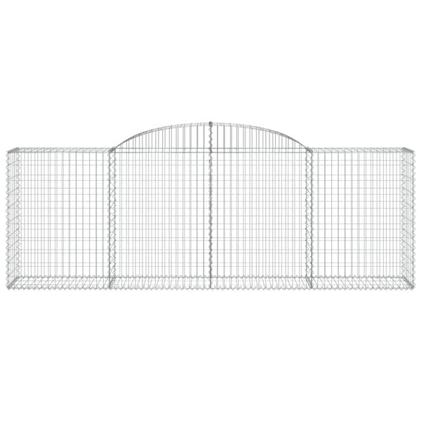 vidaXL Coș gabion arcuit, 300x50x100/120 cm, fier galvanizat