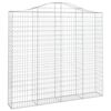 vidaXL Coșuri gabion arcuite 9 buc, 200x30x180/200cm, fier galvanizat