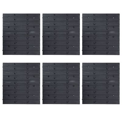 vidaXL Set cutii depozitare 103 piese cu panouri de perete, roșu&negru