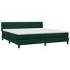 vidaXL Pat box spring cu saltea, verde &icirc;nchis, 180x210 cm, catifea