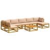 vidaXL Set de canapea 8 buc. natural Lemn Solid de Acacia