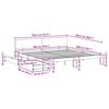 vidaXL Cadru de pat Maroniu cerat 180 x 200 cm Lemn de pin masiv