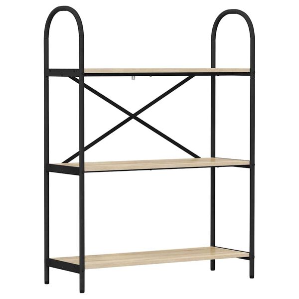 vidaXL Raft pentru cărți Stejar Sonoma 80 x 30 x 109 cm Lemn compozit