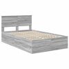 vidaXL Cadru de pat cu headboard Gri Sonoma 120 x 200 cm Lemn compozit