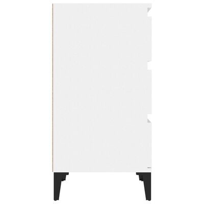 vidaXL Noptieră, alb extralucios, 40x35x70 cm, lemn prelucrat