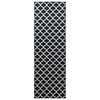 vidaXL Covor Runner LESAKA Negru și alb 100 x 350 cm Catifea diamant