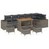 vidaXL Set de canapele pentru grădină 10 pcs Gri poliratan