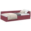 vidaXL Cadru de pat colțar Roșu Vin 100 cm x 200 cm țesătură