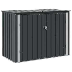 vidaXL Cutie de depozitare pentru grădină Negru 151,5 x 82 x 110,5 cm