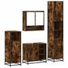vidaXL Set de mobilier de baie 4 piese Lemn prelucrat de stejar afumat
