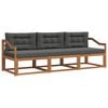 vidaXL Set de canapele de exterior 3 buc. Natural și Antracit