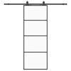 vidaXL Ușă glisantă cu set de feronerie neagră 76x205 cm Sticlă ESG