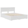 vidaXL Cadru de pat cu headboard Alb 160 x 200 cm Lemn compozit