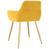 vidaXL Scaune de sufragerie, 6 buc, galben, catifea