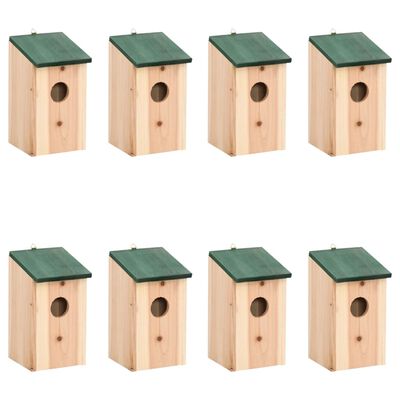 vidaXL Căsuțe de păsări, 8 buc., 12x12x22 cm, lemn