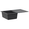vidaXL Chiuvetă de bucătărie cu o cuvă Granite 78 x 50 x 20 cm Grafit