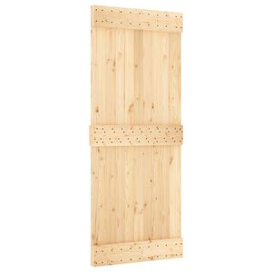 vidaXL Ușă glisantă NARVIK Natural și Negru 85 x 210 cm (152,5 cm)