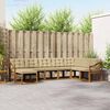 vidaXL Set de canapele de exterior cu pernă 8 pcs Natural și Bej