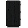vidaXL Noptiere, 2 buc., negru, 40x40x75 cm, lemn masiv de pin