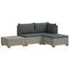 vidaXL 4 buc. Set de lounge din ratan cu perne GENDT Ratan Natural