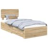 vidaXL Cadru de pat cu sertar Stejar Sonoma 90 x 200 cm Lemn prelucrat