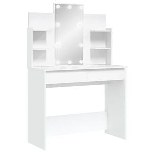 vidaXL Masă de toaletă cu LED-uri albe, 96x40x142 cm