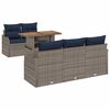 vidaXL Set de canapele pentru grădină 6 buc. gri și bleumarin