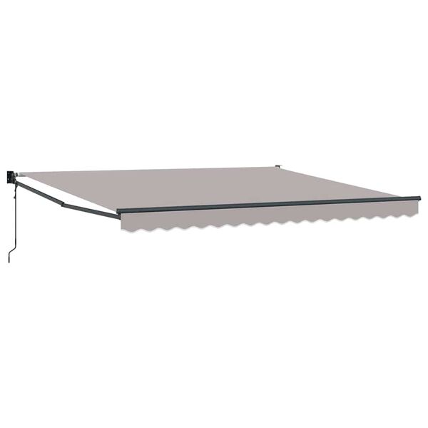 vidaXL Cortina Retractabilă Manual Gri deschis 400 &times; 300 cm țesătură