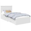 vidaXL Cadru de pat cu sertar Alb 90 x 190 cm Lemn prelucrat