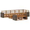 vidaXL Set de canapele de exterior 9 buc. natural Poliester