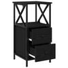 vidaXL Dulap de noapte 2 buc. Stejar Negru 34 x 35,5 x 70 cm