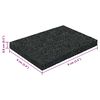vidaXL Pat din granulate de cauciuc Negru 6 x 9 x 0,8 cm Cauciuc