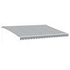 vidaXL Copertină retractabilă manual cu LED, antracit/alb, 450x350 cm
