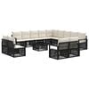 vidaXL Set de canapele pentru grădină 14 pcs Negru poliratan