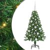 vidaXL Brad de Crăciun artificial Verde 120 cm PVC și Oțel și Plastic
