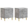 vidaXL Noptieră 2 buc. Gri Beton 43 x 34,5 x 50 cm Lemn prelucrat