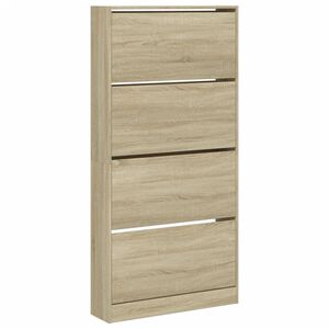 vidaXL Pantofar cu 4 sertare rabatabile, stejar sonoma, 80x21x163,5 cm