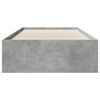 vidaXL Cadru de pat, gri beton, 90x190 cm, lemn prelucrat