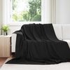 vidaXL Pături de aruncat 24 pcs Negru 240 x 220 cm Molton