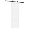 vidaXL Ușă glisantă Alb și negru 83 x 232 cm Lemn masiv de pin