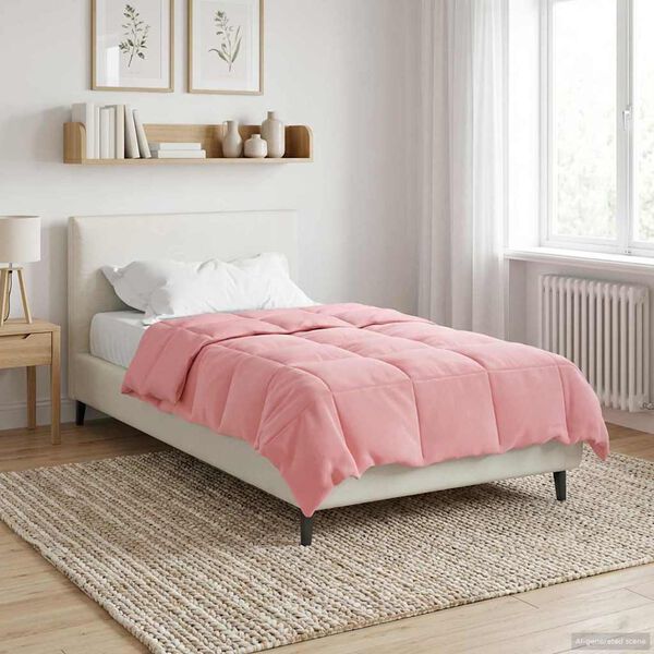 vidaXL Duvet complet pe tot parcursul anului Patos Roz 140 x 200 cm