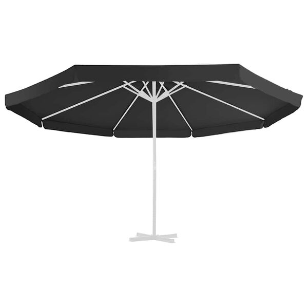 vidaXL P&acirc;nză de schimb umbrelă de soare de exterior negru 515 cm