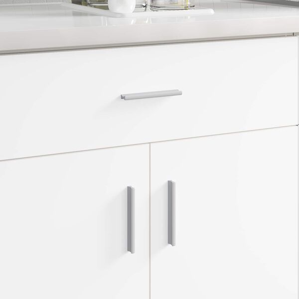 vidaXL M&acirc;nere Simplu 828 pcs Argintiu 105.7 x 7.4 x 15.5 mm Aluminiu