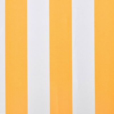 vidaXL Pânză copertină, galben & alb, 3x2,5m (cadrul nu este inclus)