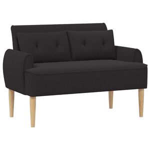 vidaXL Canapea cu capitonaj butonat Negru 117 x 67 x 77 cm Boucl&eacute;