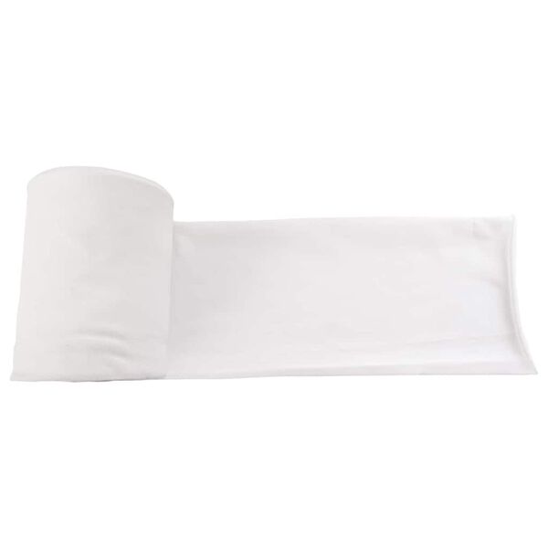 vidaXL Teava de Drenaj Alb 16 x 1000 cm țesătură